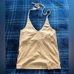 Orange Old Navy ribbed halter top size large